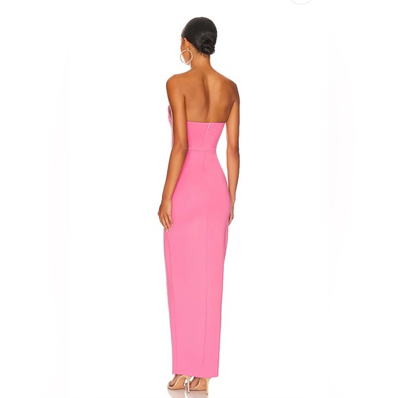 Superdown pink strapless formal bodycon maxi dress wedding party event NWT XS - Picture 3 of 16